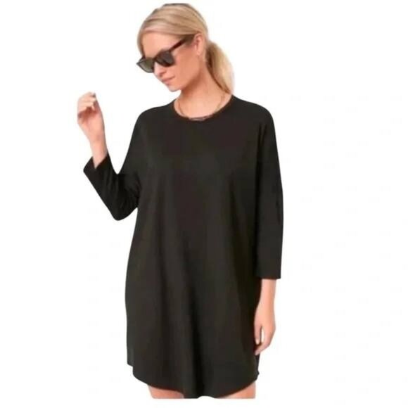 Pomander Place Dresses & Skirts - Pomander Place x Tuckernuck - Sue Sweatshirt Black Minimalist Dress M/L